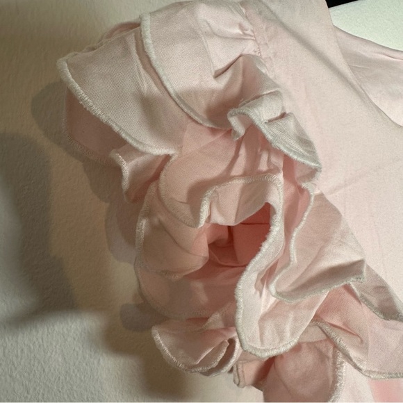 Sail To Sable Scalloped Hem Mini Dress - Pink Blush XS babyshowe preppy cotton - Picture 7 of 12